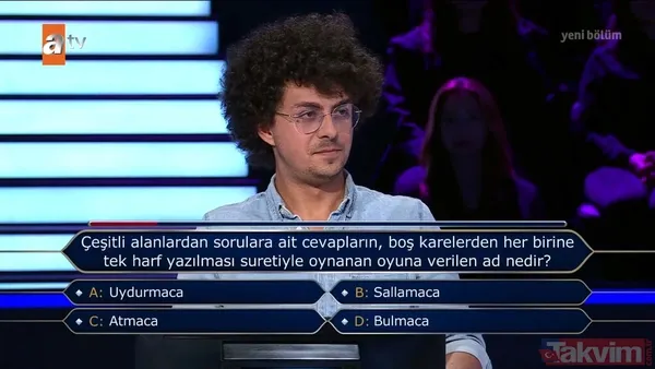 Kim Milyoner Olmak İster'de geceye damga vuran BMGK sorusu! Kenan İmirzalıoğlu'ndan Başkan Erdoğan'ın Dünya 5'ten büyüktür açıklamasına destek: Bu söze katılıyorum - 7