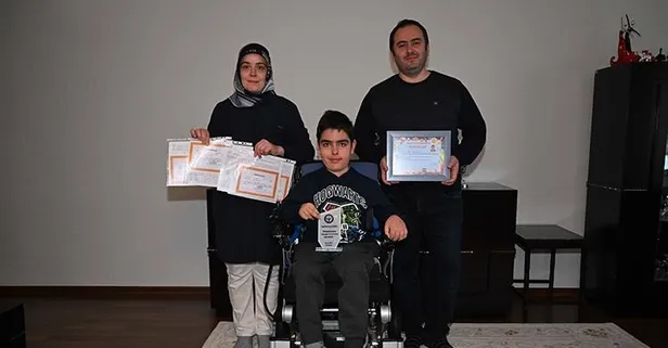 SMA hastası Sencer, eğitimde engelleri aşarak başarıya ulaştı