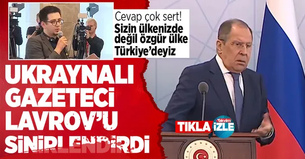 Ukraynalı gazetecinin sorusu gündem oldu! Lavrov'dan sert yanıt: Zelenskiy sadece bir talimat verecek o kadar