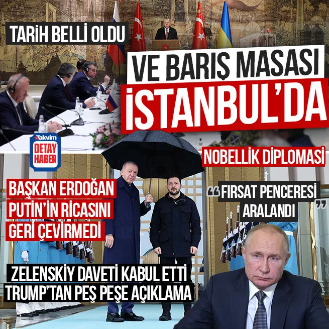 Barış masası İstanbulda kuruluyor! Başkan Erdoğan ile Putin görüştü: Türkiye müzakerelere ev sahipliği yapmaya hazır
