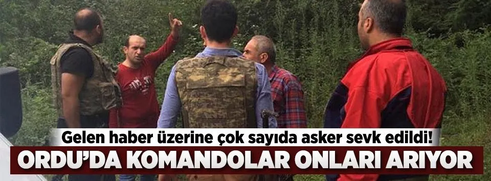 Ordu'da komandolar PKK'lı teröristleri arıyor