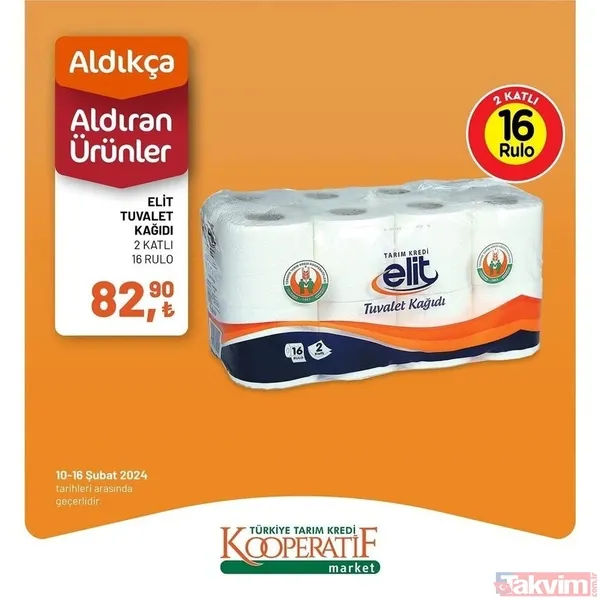 Tarım Kredi market 10-16 Şubat fiyat listesi! 41 üründe dev indirim! Peynir, 94.90 TL, Çay 54.90 TL, 6'lı kağıt havlu 54.90 TL... - 15