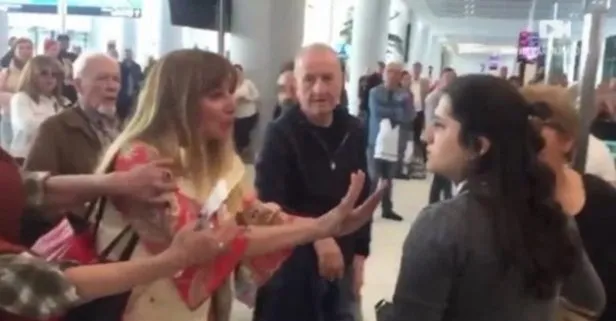 İşte İstanbul Havalimanı'nda küfür eden kadının videosu