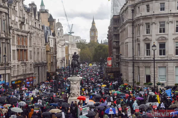 Katil İsrail'in katliamına dünyanın dört bir yanından tepki! Londra, ABD, Tunus, Yemen, İspanya... - 6