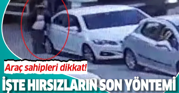 Üsküdar’da otomobillere dadanan hırsız kamerada