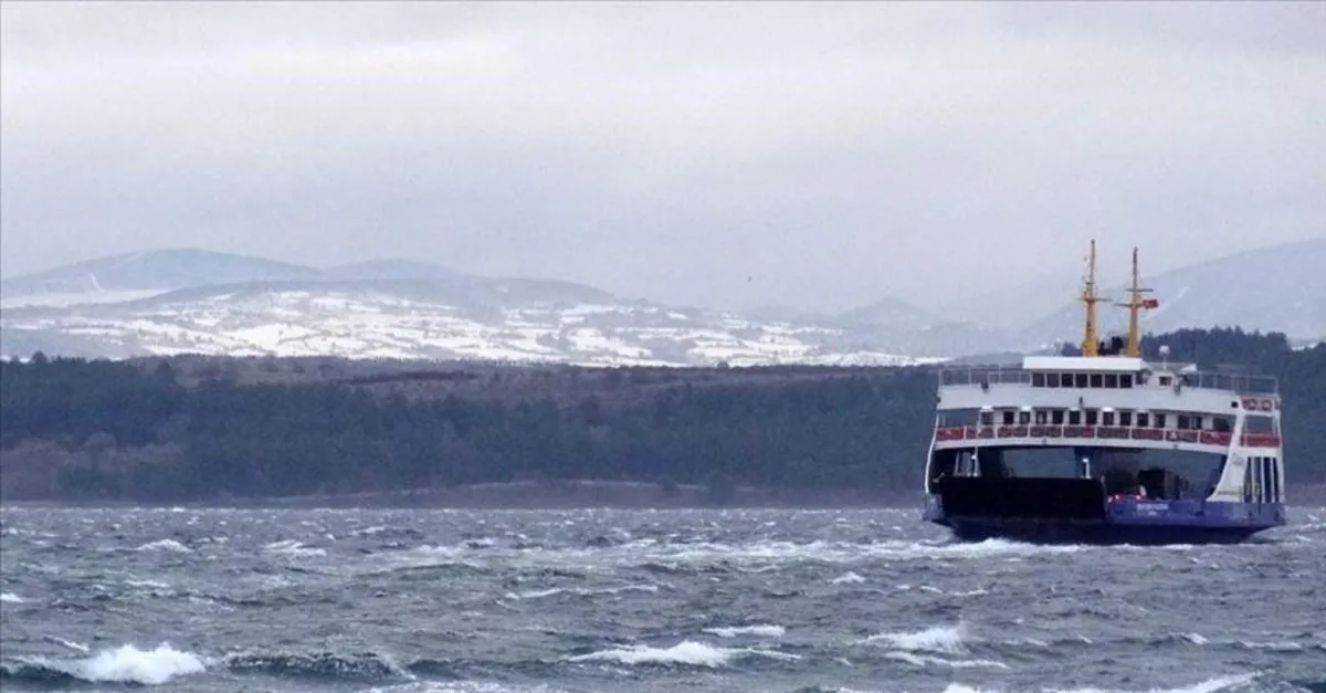 bozcaada feribot seferlerine firtina
