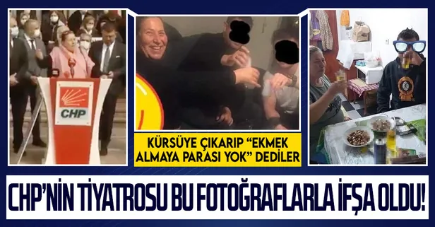 CHP'nin "yoksul emekli kadın" kurgusu ifşa oldu! "Evine ekmek alamıyor" denilen kadın alkol sefasında