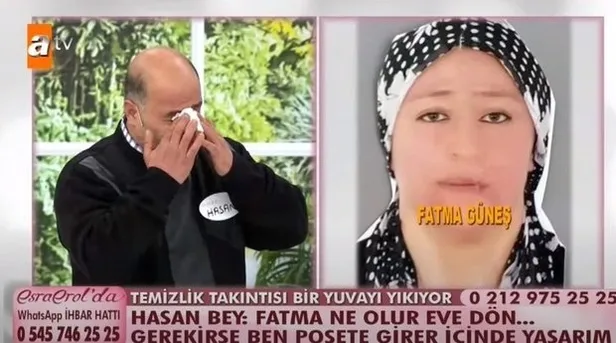 Esra Erol son bölüm izle! Hasan "Çamaşır suyunu benden daha çok seviyor" dediği karısı ile yüzleşiyor!-7