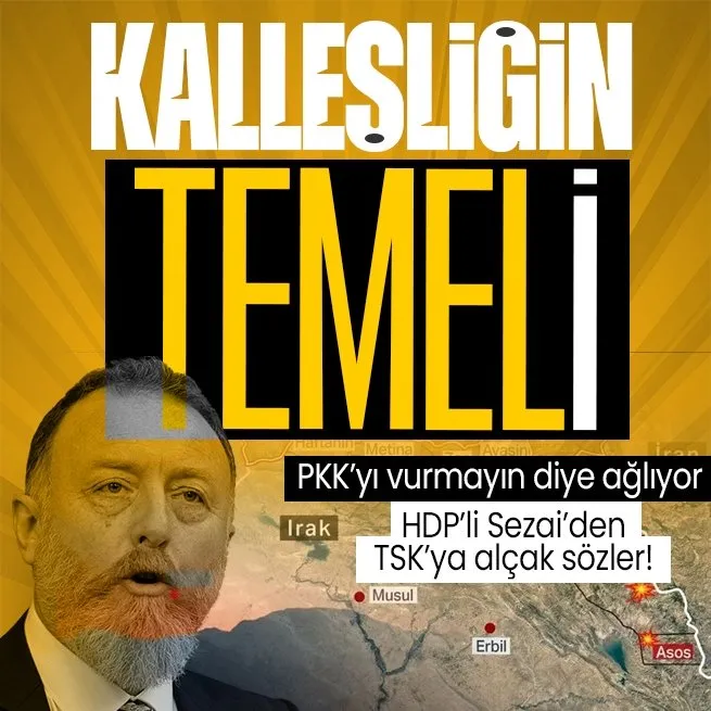 HDPli Sezai Temelliden alçak sözler: PKKyı vurmayın diye ağlıyor!