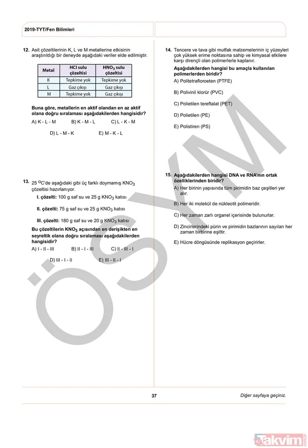 2019 YKS TYT soruları yayınlandı! İşte YKS TYT soruları ve cevap anahtarı... - 40