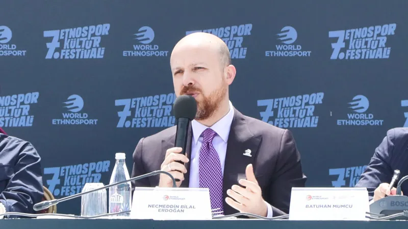Dünya Etnospor Konfederasyonu Başkanı Bilal Erdoğan (DHA)