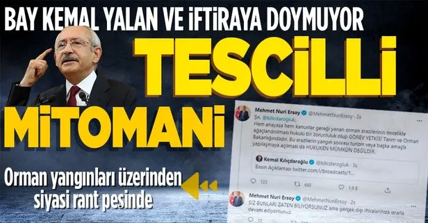 CHP Genel Başkanı Kemal Kılıçdaroğlu orman yangınları üzerinden siyasi rant peşinde: Yalana ve iftiraya doymuyor