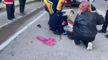 Bursa'da motosiklet yaşlı kadına çarptı!
