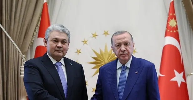 Başkan Erdoğan Külliye'de Kazakistan Dışişleri Bakanı Yermek Koşerbayev'i kabul etti