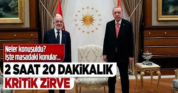 Son dakika: Başkan Erdoğan, Saadet Partisi Genel Başkanı Karamollaoğlu’nu kabul etti