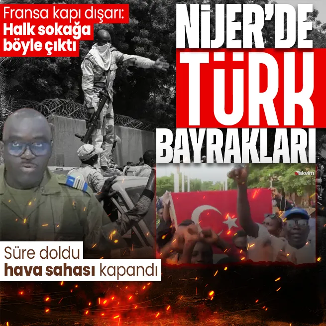 Nijerde ECOWASın cuntaya verdiği süre doldu! Askeri cunta hava sahasını kapattı: Halk Türk bayraklarıyla sokağa çıktı