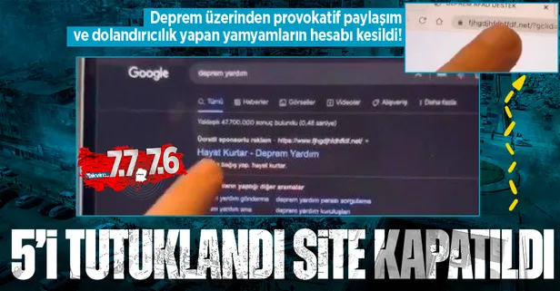 Dolandırıcılar depremzedelere yardım etmek isteyen vatandaşların ceplerine göz dikti! EGM açıkladı: Sahte yardım siteleri kapatıldı