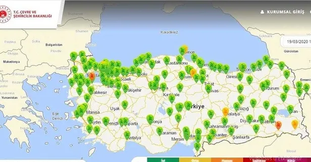 Çevre ve Şehircilik Bakanlığı yayınladı! Türkiye sokağa çıkmadı hava temizlendi!