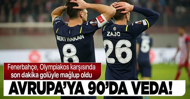 Fenerbahçe Avrupa’ya veda etti! Olympiakos 1-0 Fenerbahçe | MAÇ SONUCU