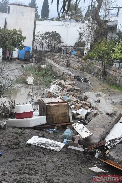 Sel felaketi sonrası Bodrum!