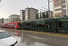 Gaziantep'te tramvaya yıldırım isabet etti