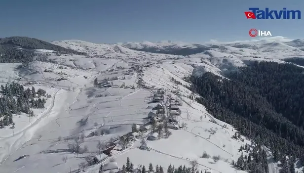 Ordu Turnalık Yaylası'ndan kar manzaraları