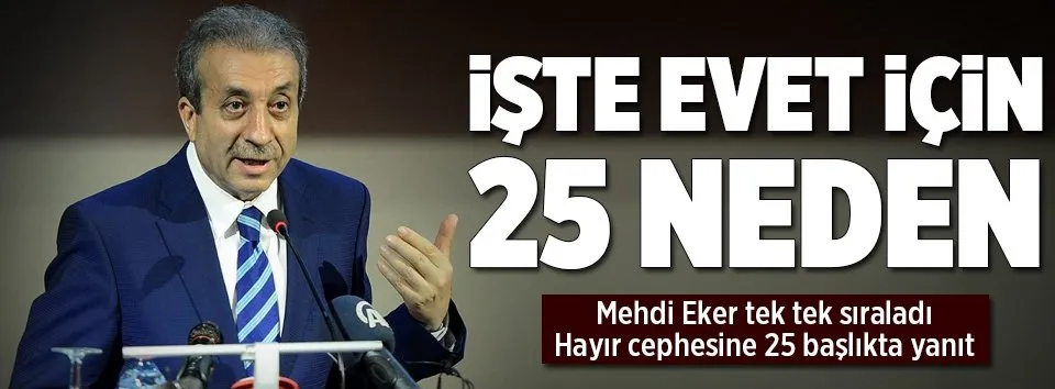 Evet için 25 neden var