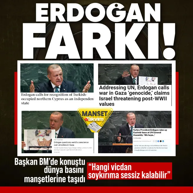 Hangi vicdan soykırıma sessiz kalabilir | Başkan Erdoğanın BM konuşmasını dünya basını manşetlere taşıdı