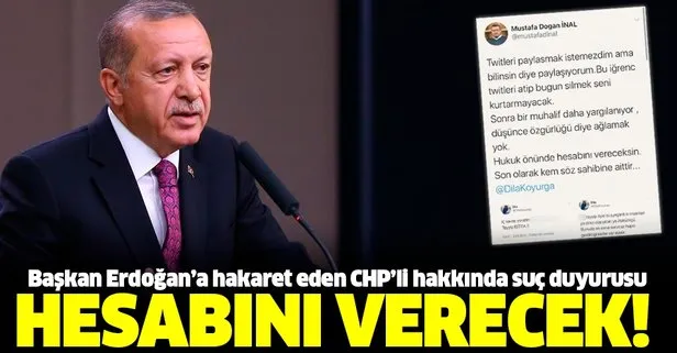 Başkan Erdoğan’a hakaret eden CHP Gençlik Örgütleri İzmir İl Sekreteri Dila Koyurga hakkında suç duyurusu!