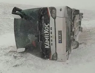 Konya’da korkunç kaza! Yolcu otobüsü devrildi