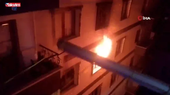 Ankara'da 5 katlı binada korkutan yangın!