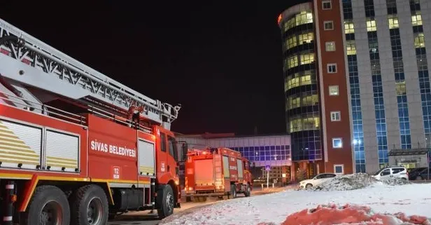 Sivas Numune Hastanesi’nde çıkan yangın büyümeden söndürüldü