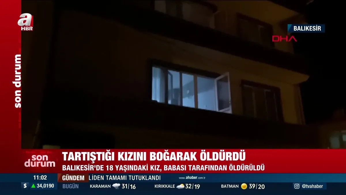 Balıkesir cinayet haberi: Kızının erkek arkadaşı olduğundan şüphelenen baba kızını boğarak öldürdü!