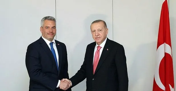 Başkan Recep Tayyip Erdoğan, Avusturya Başbakanı Nehammer ile bir araya geldi