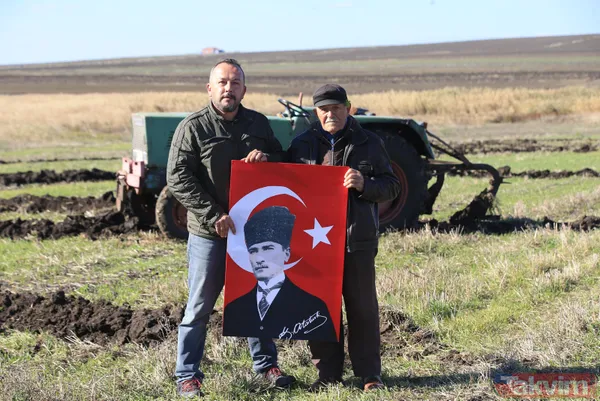 Helal sana Kerim amca! 83 yaşında traktörle tarlasına 10 Kasım yazdı - 8