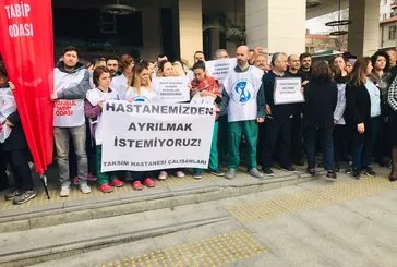 Taksim Eğitim Hastanesi’nde protesto