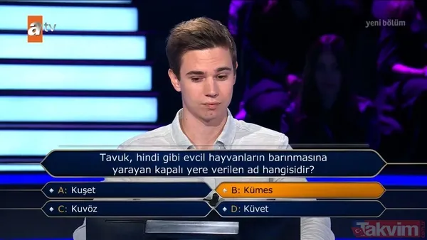 Kim Milyoner Olmak İster'de Fenerbahçe sorusu! Tuttuğu takımın rengini bilemedi veda etti! Kenan İmirzalıoğlu: 'Galatasaray mı sandın?' - 10