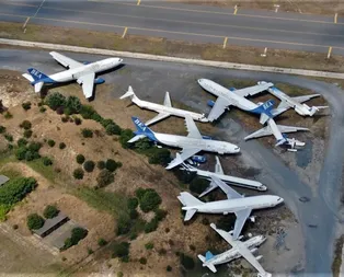 Atatürk Havalimanındaki uçak mezarlığı böyle görüntülendi