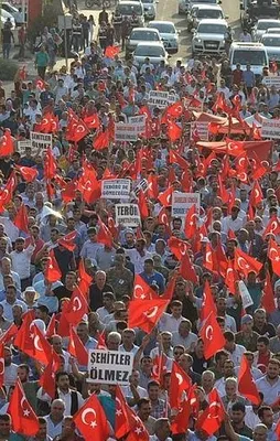 Şanlıurfa'da teröre lanet yürüyüşü