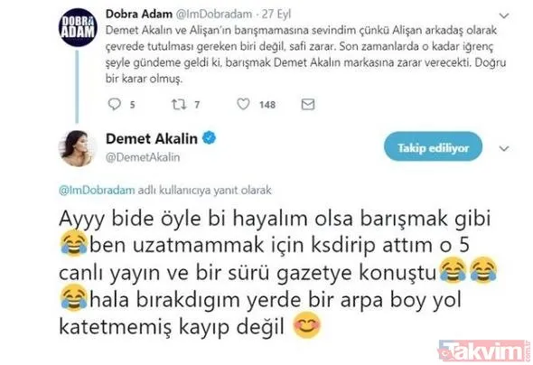 Demet Akalın-Alişan arasındaki kavga yeniden alevlendi! Alişan: İçindeki pislik bitmemiş
