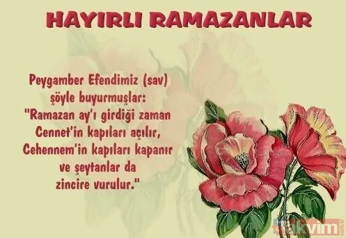 En güzel karşılama, başlangıç mesajları! Ramazan ayı ile ilgili sözler, hadisler, ayetler! Ramazan manileri, görselleri! RAMAZAN HOŞGELDİN MESAJLARI - 17