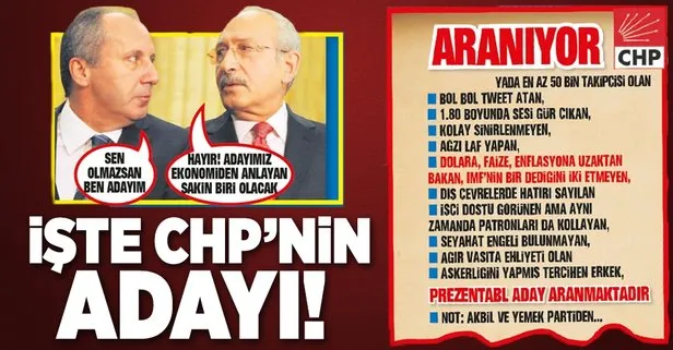 İşte CHP’nin adayı