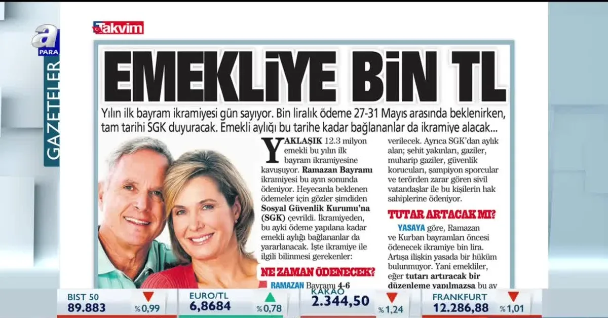 Emekliye bin TL