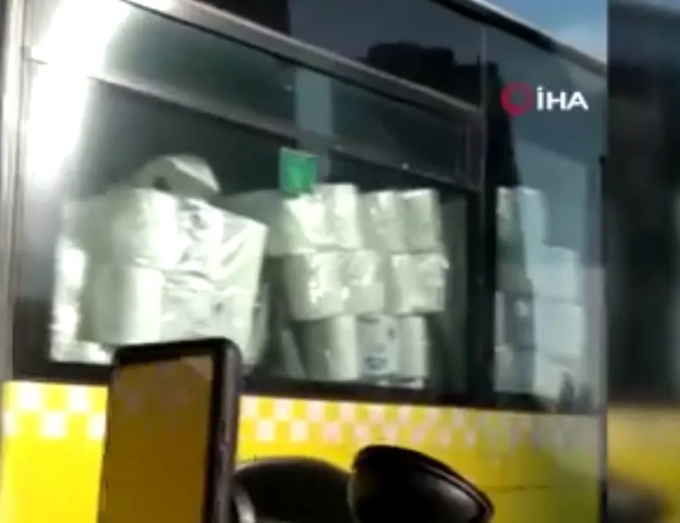 İETT otobüsüyle kağıt havlu sevkiyatı!