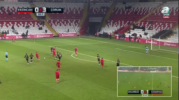 Erzincan Çorum maçında 4. gol!