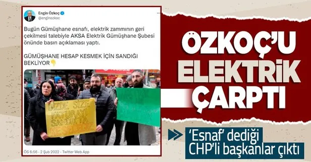 CHP’li Engin Özkoç’un ’elektrik faturası’ yalanı! Esnaf dediği kişiler CHP’li il başkanları çıktı
