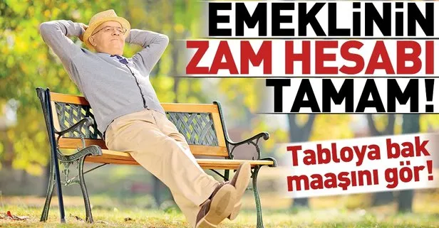 Emeklinin maaş hesabı tamam