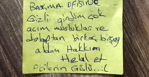 Böyle yüzsüz hırsız görülmedi! İş yerinde kahvaltı yaptı su bataryalarını çaldı 'Abilerin gülü! yazıp çekip gitti