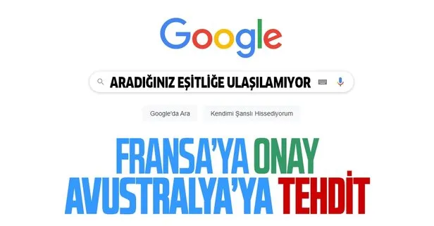 Google Avustralya'yı tehdit etti: Hizmeti durdururuz