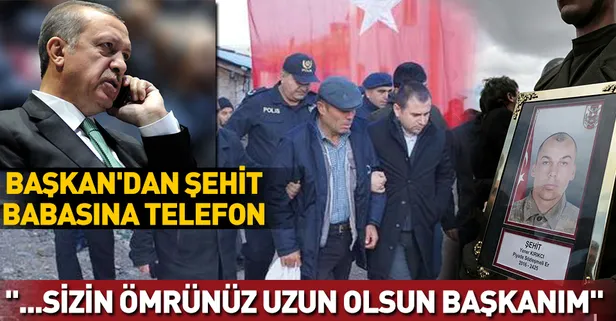 Başkan'dan şehit ailesine taziye telefonu